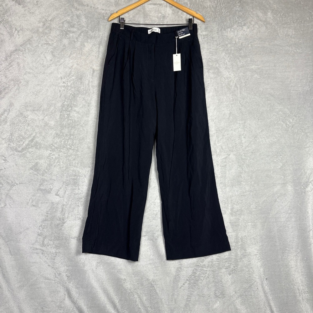 Abercrombie & Fitch Sloane Tailored Pant Curve Love Ultra High Wide Leg Black 31